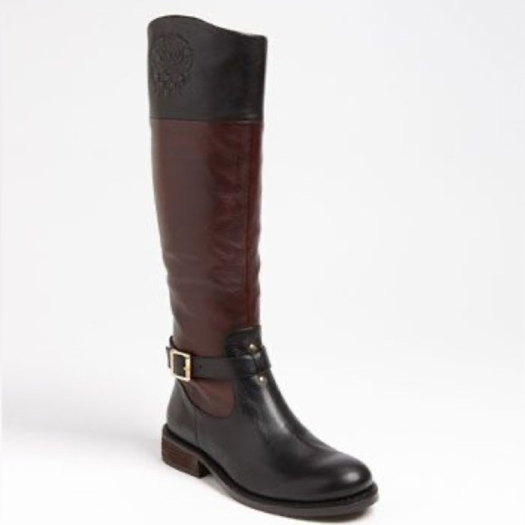 Vince Camuto Flavian Tall Leather Equestrian Riding Boot Size 7B - Picture 1 of 11